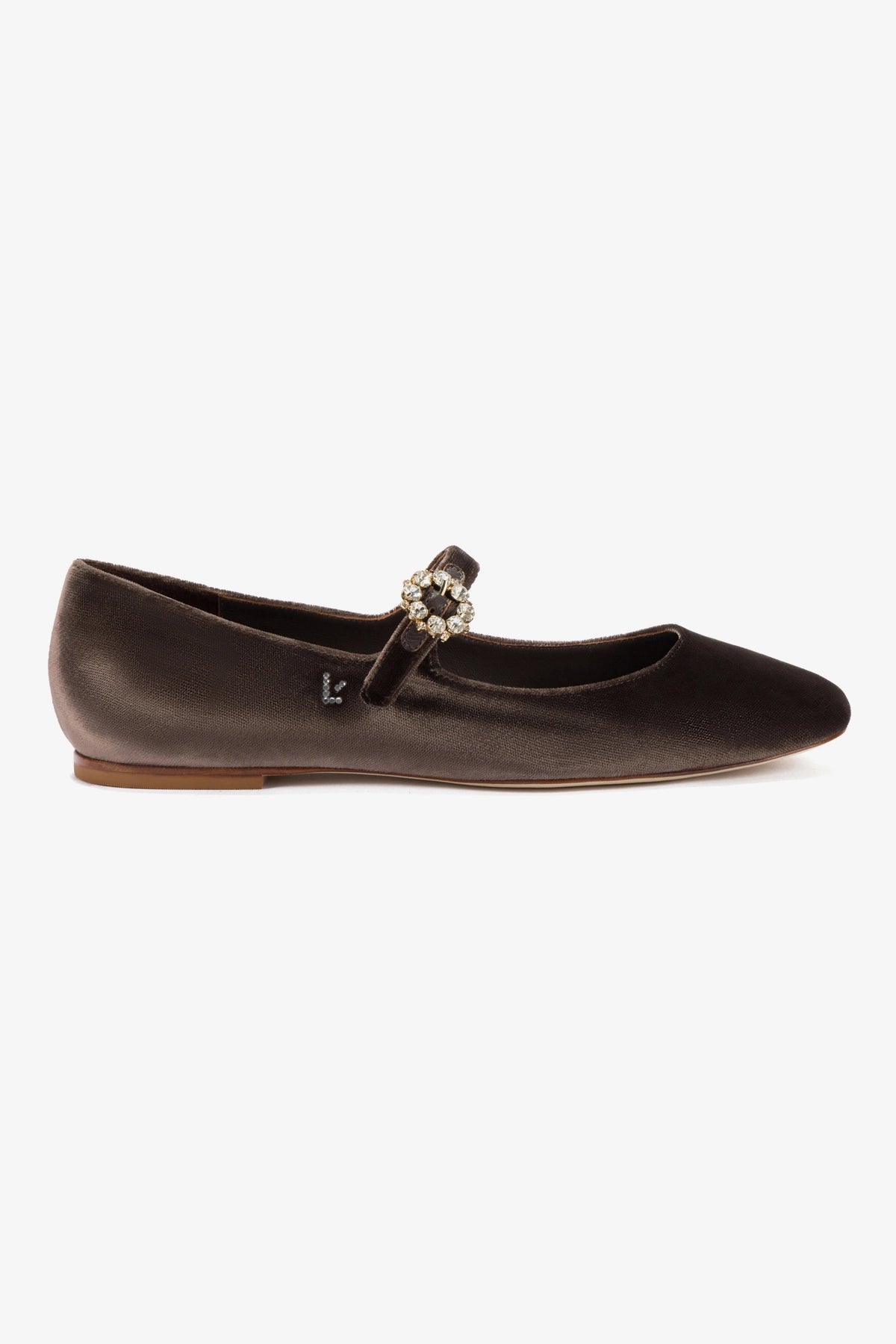 Fashionable Prints Blair Ballet Flat In Expresso Velvet