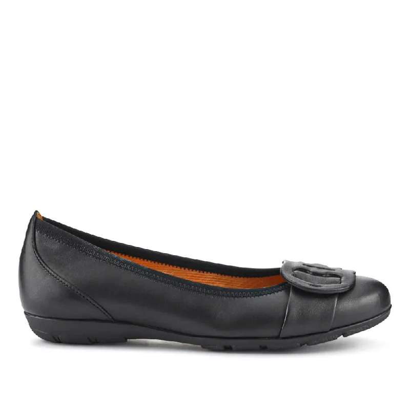 Retro Design All-Leather Slip-On Ballet Pumps - GAB41501 / 326 979