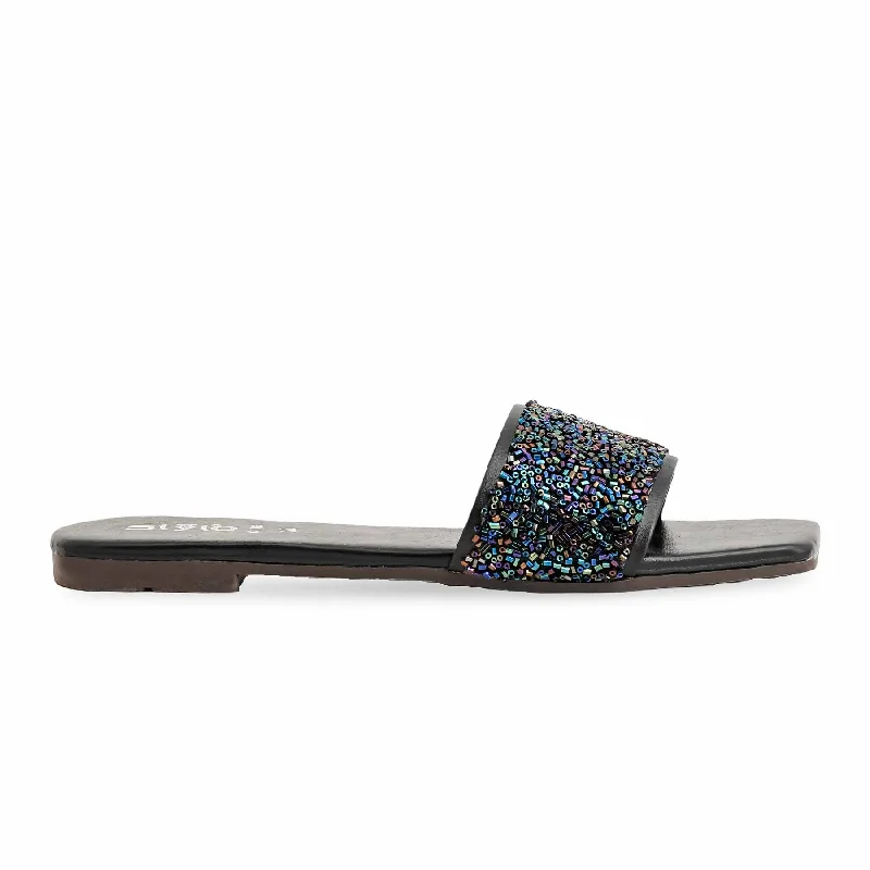 Versatile Items Black Casual Slipper For Ladies CL1916