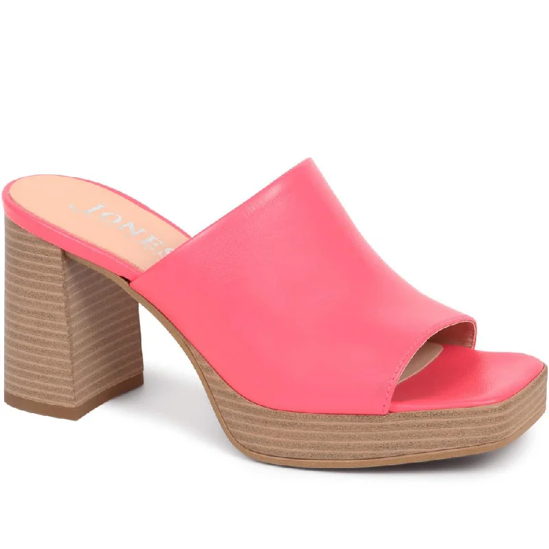 Personal Design Dominica Leather Heeled Mules - DOMINICA / 323 833