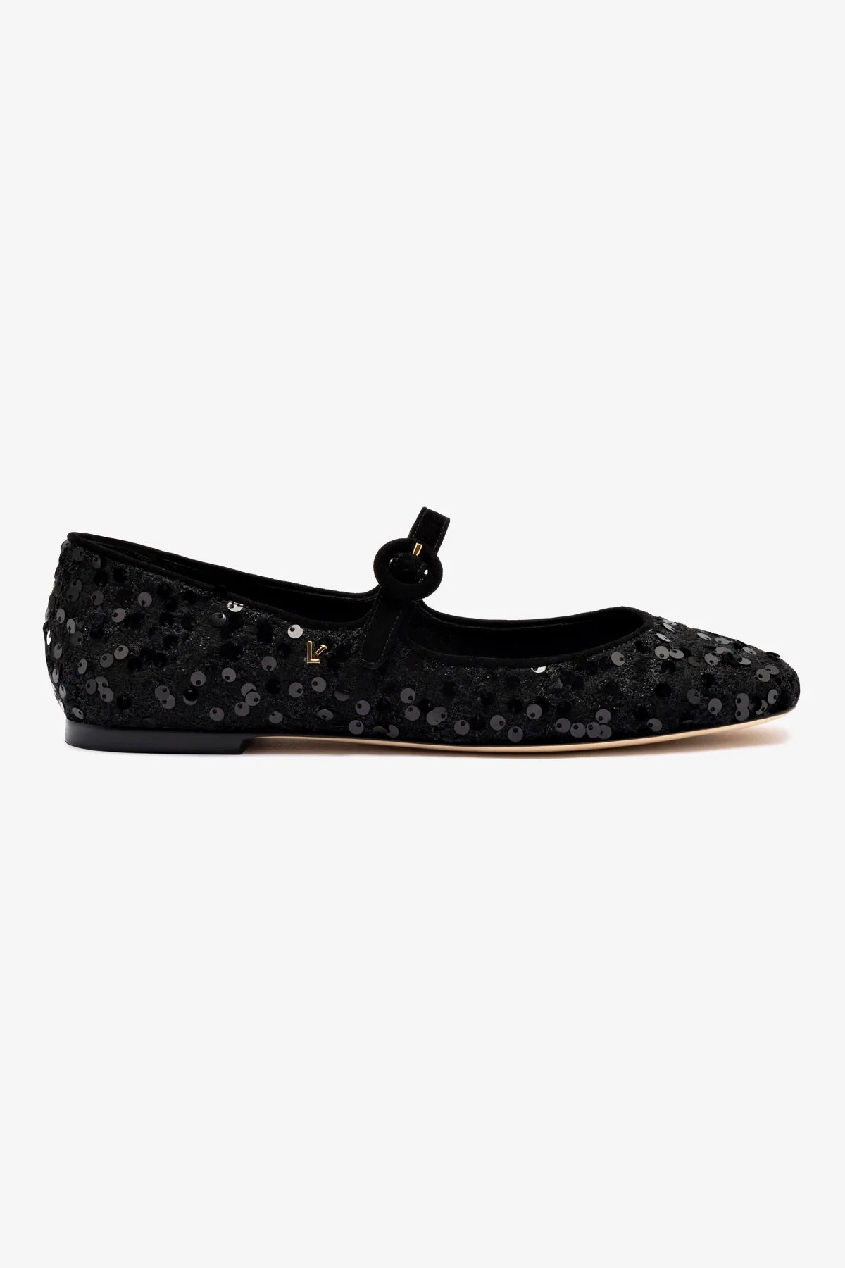 High Street Series Blair Ballet Flat In Black Sequins