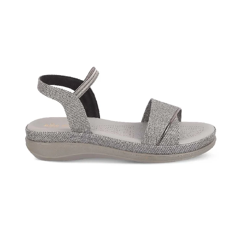 Personalized Wear The Linz Grey Women's Casual Wedge Sandals Tresmode
