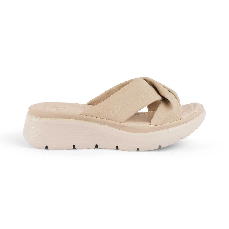 Trendy Items Tresmode Nozis Beige Women's Casual Wedge Sandals