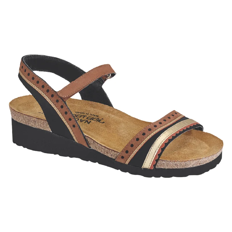 Blk Velvet/Hawaiian Brn/Gold