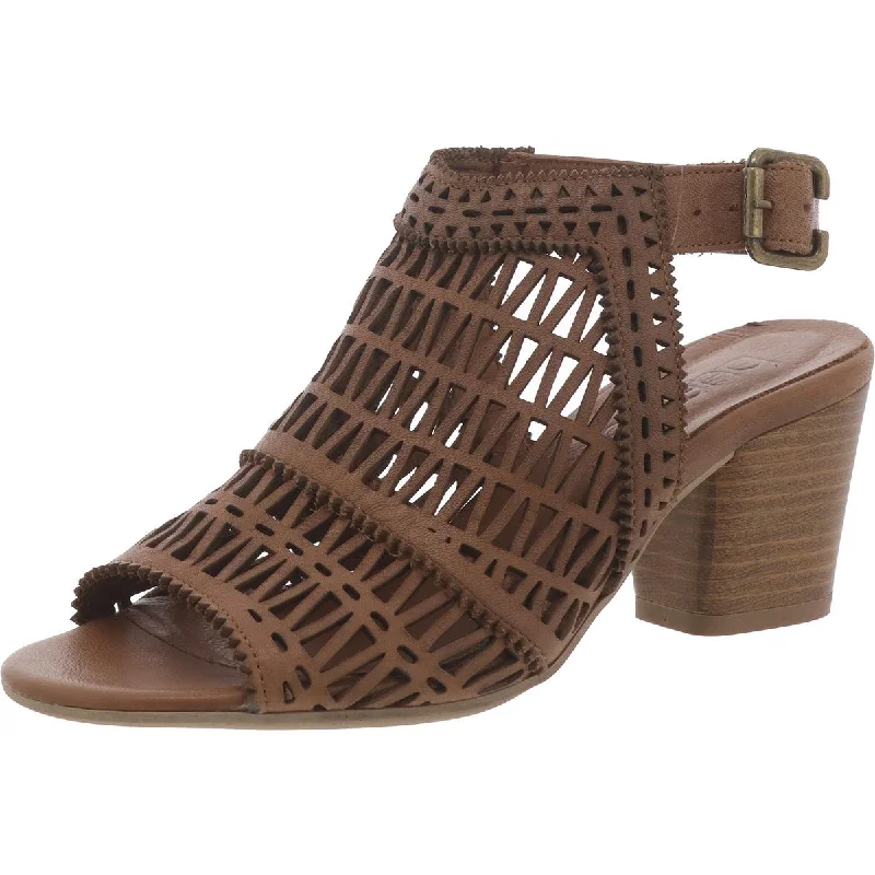 Fashion Classic Bueno Womens Leather Cut-Out Ankle Strap