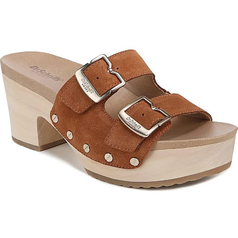 Personalized Outfit Dr. Scholl's Shoes Womens Original Vibe Suede Slip On Platform Sandals