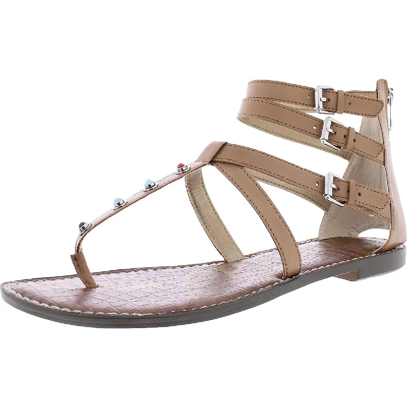 Fresh And Fashionable Sam Edelman Womens Genevive Leather Studded Strappy Sandals