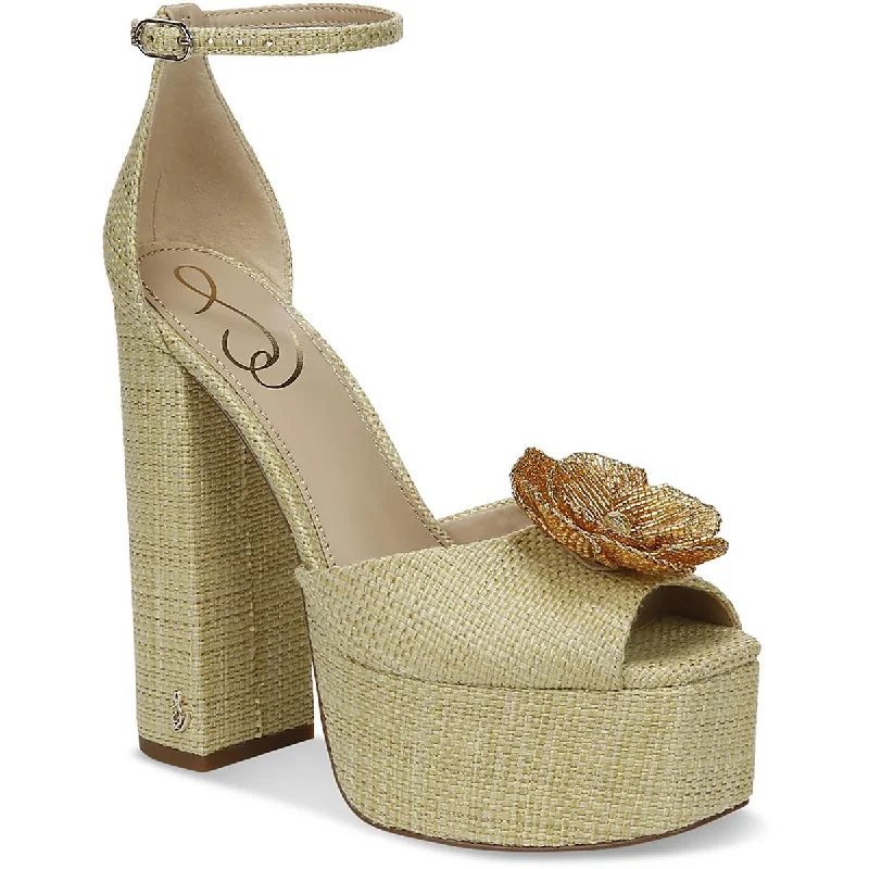 Perfect Tailoring Sam Edelman Womens Kori Flora Woven Ankle Strap Platform Sandals