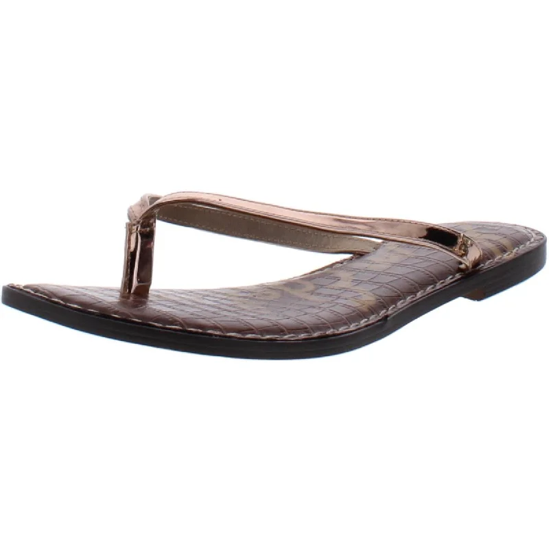 Goddess Style Sam Edelman Womens Patent Leather Thong Flip-Flops