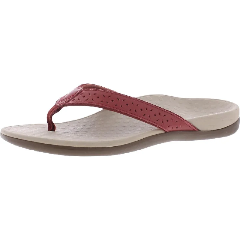 Fashionable In The Times Vionic Womens Tideperf Leather Laser Thong Sandals