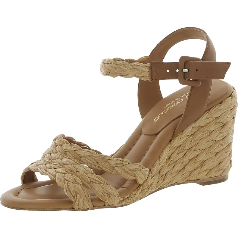 Luxury Fashion André Assous Womens Milena Leather Slingback Wedge Sandals