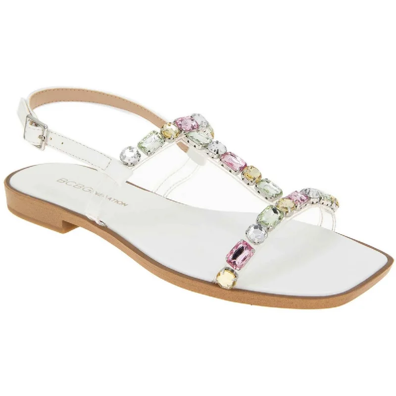 Floral Prints BCBGeneration Womens Larabee Embellished Ankle Strap