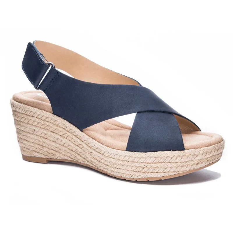 Comfortable Wear CL by Laundry Womens Dream Too Nubuck Open Toe Wedge Sandals