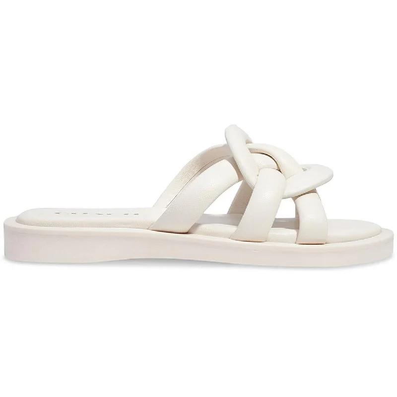Comfortable Series Coach Womens Georgie Leather Slip On Flatform Sandals