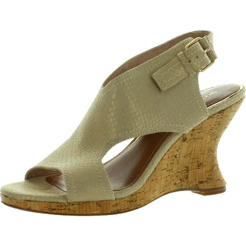 Body Design Donald J. Pliner Womens Tonims Leather Metallic Ankle Strap