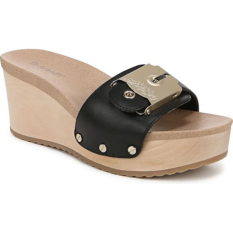 Urban Style Dr. Scholl's Shoes Womens Original Life Leather Wedge Slide Sandals