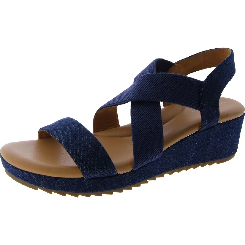 Fresh Wear Easy Spirit Womens Lucille 7 Open Toe Ankle Strap Wedge Sandals