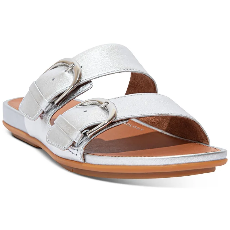 Romantic Temperament Fitflop Womens Gracie Buckle Leather Slide Sandals