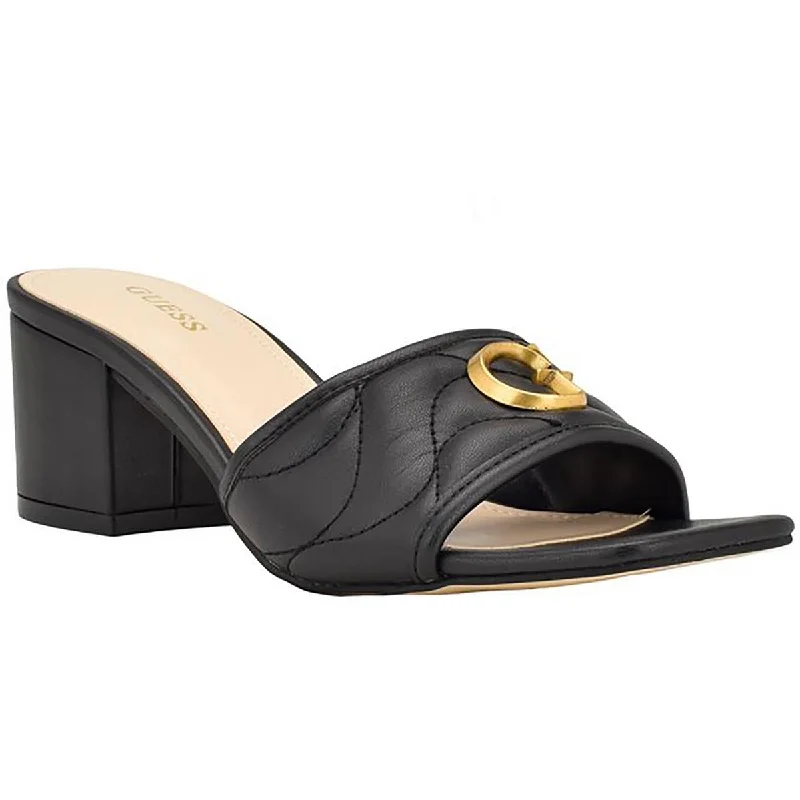 Classic Items Guess Womens ULLIY Faux Leather Mule Sandals