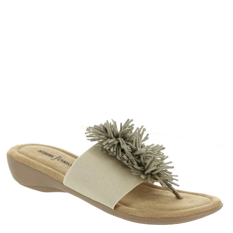 Luxury Customization Minnetonka Womens Tricia  Slip On Wedge Thong Sandals