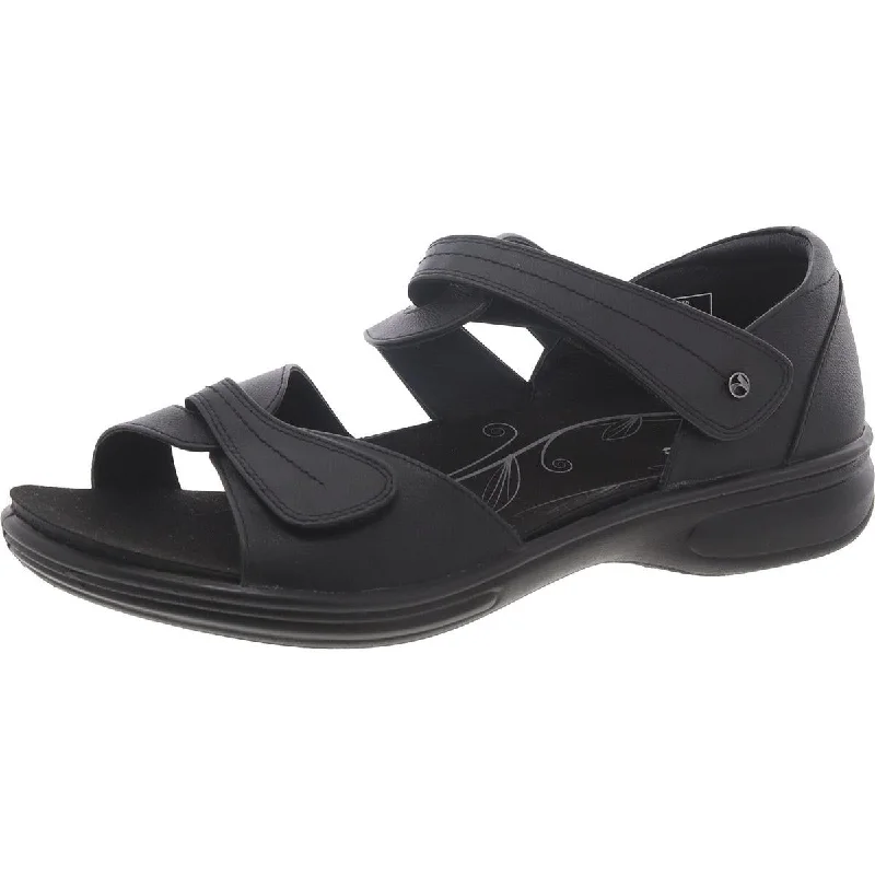 Fashion And Simplicity Revere Womens Leather Slid On Slide Sandals