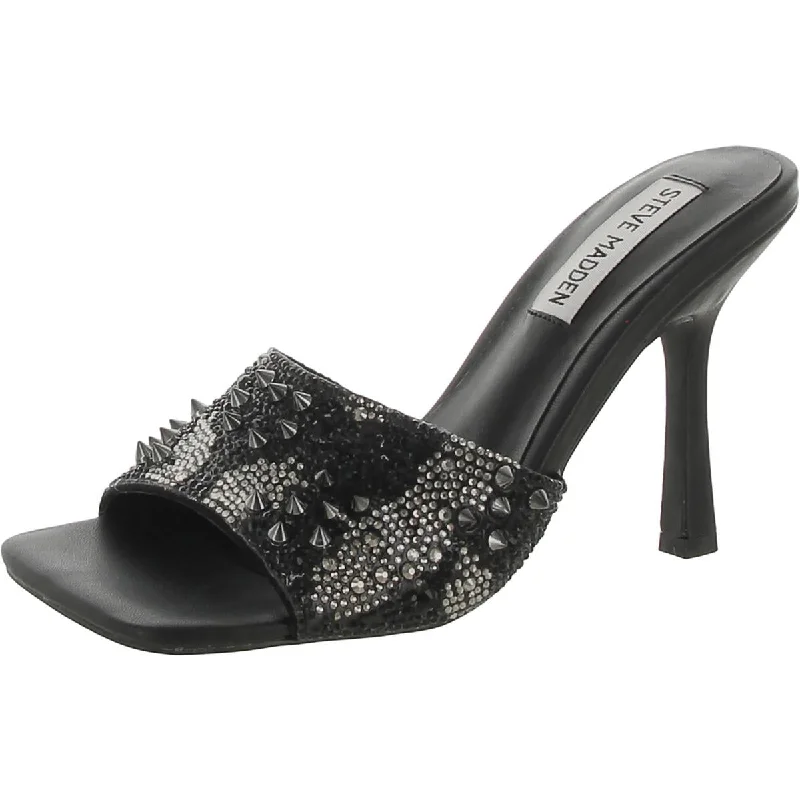 Bright Colors Steve Madden Womens Judging Square Toe Embellished Heels